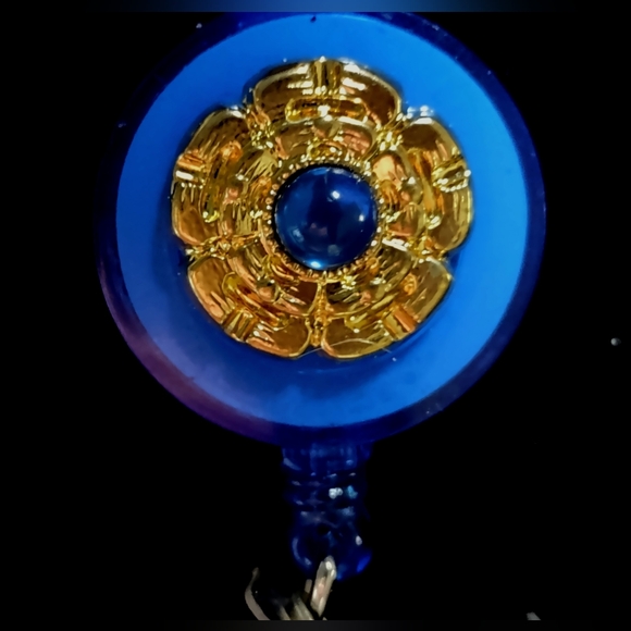 ID Badge Holder Royal Blue w/ White Mask - Picture 7 of 14